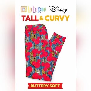 LuLaRoe Disney Tall & Curvy Mickey Mouse Leggings NWT Buttery Soft